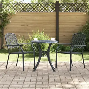 vidaXL Chaise de jardin 2 pcs Anthracite 56 x 65 x 89 cm Acier pas cher