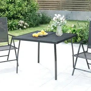 Comparateur de prix : vidaXL Table de jardin anthracite 100x100x72 cm Treillis d'acier