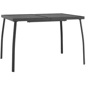 vidaXL Table de jardin anthracite 110x80x72 cm Treillis d'acier pas cher
