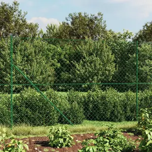 vidaXL Clôture à mailles losangées avec bride vert 1,4x25 m pas cher