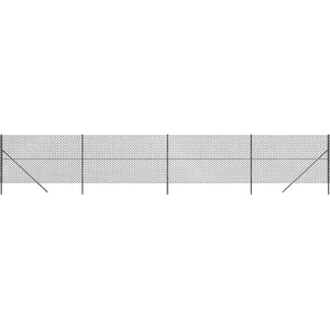 vidaXL Clôture à mailles losangées anthracite 1,4x10 m pas cher