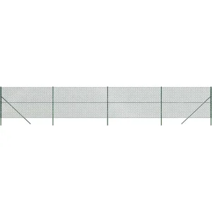 vidaXL Clôture en mailles de chaîne vert 1,4x10 m pas cher