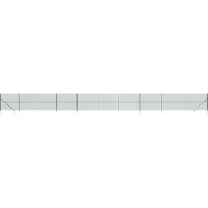 vidaXL Clôture à mailles losangées avec piquet d'ancrage vert 2,2x25 m pas cher