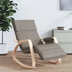 Comparateur de prix : vidaXL Chaise à bascule Taupe Tissu