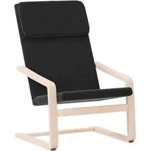 vidaXL Chaise de relaxation Noir Tissu pas cher