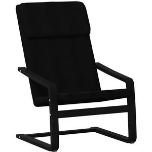 vidaXL Chaise de relaxation Noir Tissu pas cher