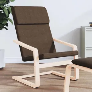 vidaXL Chaise de relaxation Marron foncé Tissu pas cher