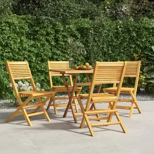 vidaXL Chaises de jardin pliantes 4 pcs 47x62x90 cm bois massif teck pas cher