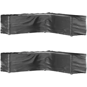 Comparateur de prix : vidaXL Housses de salon de jardin en forme de L 2 pcs 20 oeillets