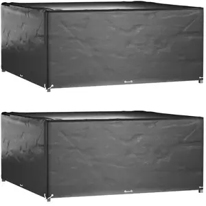 Comparateur de prix : vidaXL Housses de salon de jardin 2 pcs 16 oeillets 205x205x90 cm carré