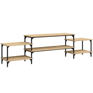 vidaXL Meuble TV chêne sonoma 197x35x52 cm bois d'ingénierie pas cher