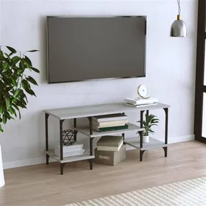vidaXL Meuble TV sonoma gris 102x35x45,5 cm bois d'ingénierie pas cher