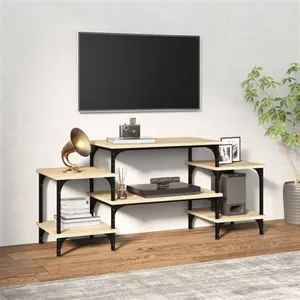 vidaXL Meuble TV chêne sonoma 117x35x52 cm bois d'ingénierie pas cher
