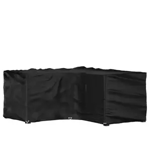 vidaXL Housse de salon de jardin en forme de L 12 oeillets 185x185x90cm pas cher