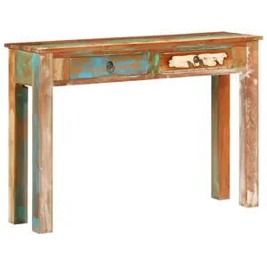 Comparateur de prix : vidaXL Table console 110x30x75 cm bois massif de récupération