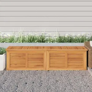 Comparateur de prix : vidaXL Boîte de rangement jardin et sac 200x50x53 cm bois massif teck