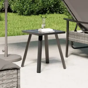 Comparateur de prix : vidaXL Table de jardin anthracite 34x34x38 cm acier
