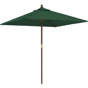 Comparateur de prix : vidaXL Parasol de jardin avec mât en bois vert 198x198x231 cm