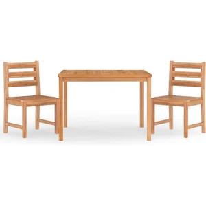 vidaXL Ensemble à manger de jardin 3 pcs Bois de teck massif pas cher
