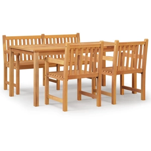 vidaXL Ensemble à manger de jardin 4 pcs Bois de teck massif pas cher