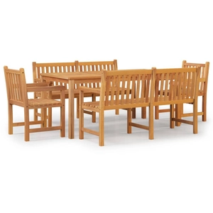 Comparateur de prix : vidaXL Ensemble à manger de jardin 5pcs Bois de teck massif