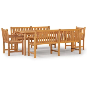 vidaXL Ensemble à manger de jardin 5pcs Bois de teck massif pas cher