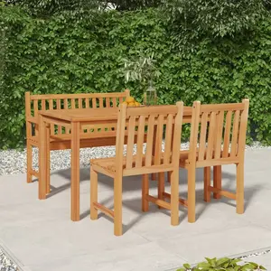 vidaXL Ensemble à manger de jardin 4 pcs Bois de teck massif pas cher