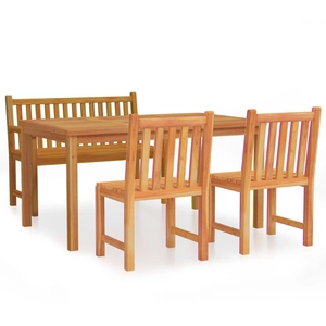 vidaXL Ensemble à manger de jardin 4 pcs Bois de teck massif pas cher
