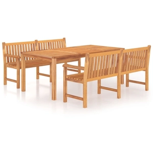 vidaXL Ensemble à manger de jardin 3 pcs Bois de teck massif pas cher
