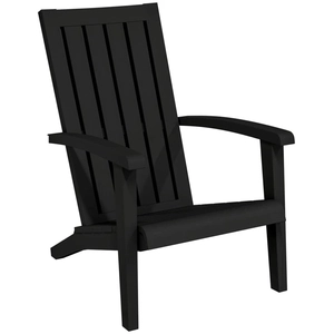 vidaXL Chaise de jardin Adirondack noir polypropylène pas cher