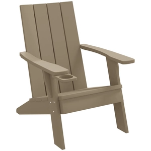 vidaXL Chaise de jardin Adirondack marron clair 75x88,5x89,5 cm PP pas cher