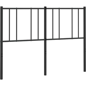 vidaXL Tête de lit métal noir 150 cm pas cher