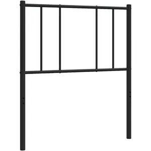 vidaXL Tête de lit métal noir 90 cm pas cher