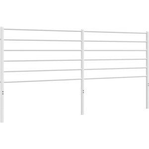 vidaXL Tête de lit métal blanc 200 cm pas cher