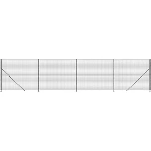 vidaXL Clôture en treillis métallique avec bride anthracite 2,2x10 m pas cher