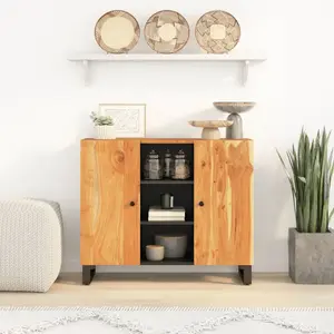 Non communiqué vidaXL Buffet avec 2 portes 90x33x75 cm bois massif d'acacia pas cher