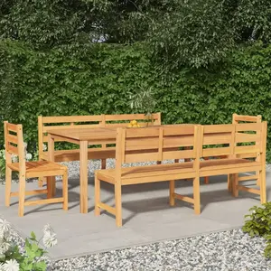 vidaXL Ensemble à manger de jardin 5pcs Bois de teck massif pas cher