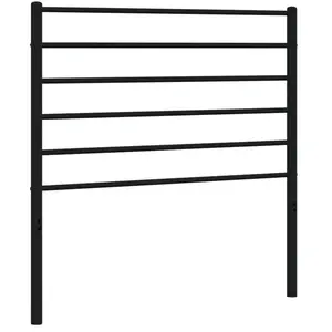 vidaXL Tête de lit métal noir 90 cm pas cher