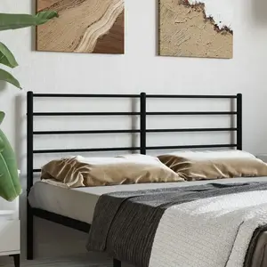 Comparateur de prix : vidaXL Tête de lit métal noir 120 cm