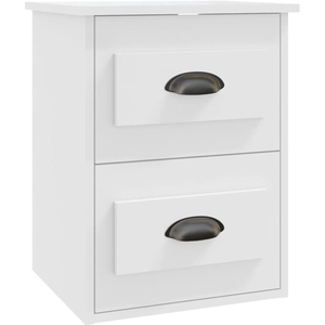 vidaXL Table de chevet murale blanc 41,5x36x53 cm pas cher