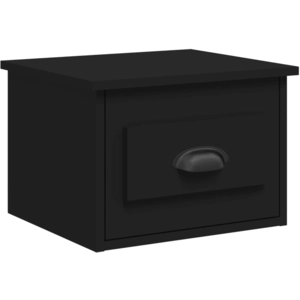 vidaXL Table de chevet murale noir 41,5x36x28 cm pas cher