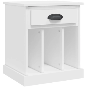vidaXL Tables de chevet 2 pcs blanc 43x36x50 cm pas cher