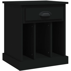 vidaXL Table de chevet noir 43x36x50 cm pas cher