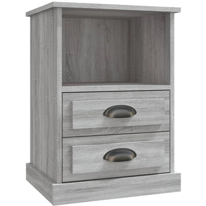 vidaXL Tables de chevet 2 pcs sonoma gris 43x36x60 cm pas cher
