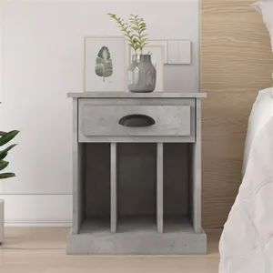 vidaXL Table de chevet gris béton 43x36x50 cm pas cher