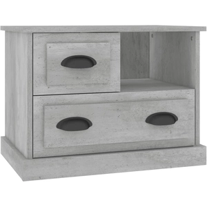 vidaXL Table de chevet gris béton 60x39x45 cm pas cher