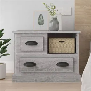 vidaXL Table de chevet sonoma gris 60x39x45 cm pas cher