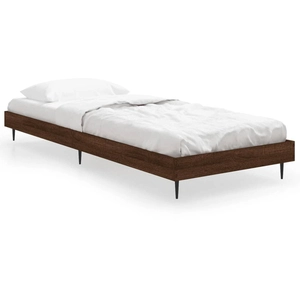 vidaXL Cadre de lit chêne marron 75x190 cm bois d'ingénierie pas cher