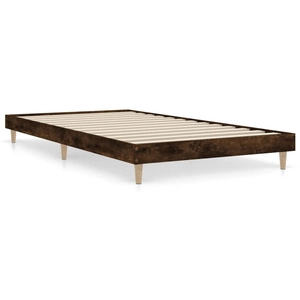 vidaXL Cadre de lit sans matelas chêne fumé 90x190cm bois d'ingénierie pas cher