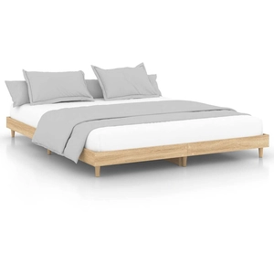 Vidaxl - Cadre de lit chêne sonoma 120x200 cm bois d'ingénierie Sonoma oak pas cher